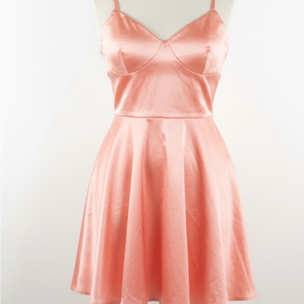 Elegant Pink Satin Dress